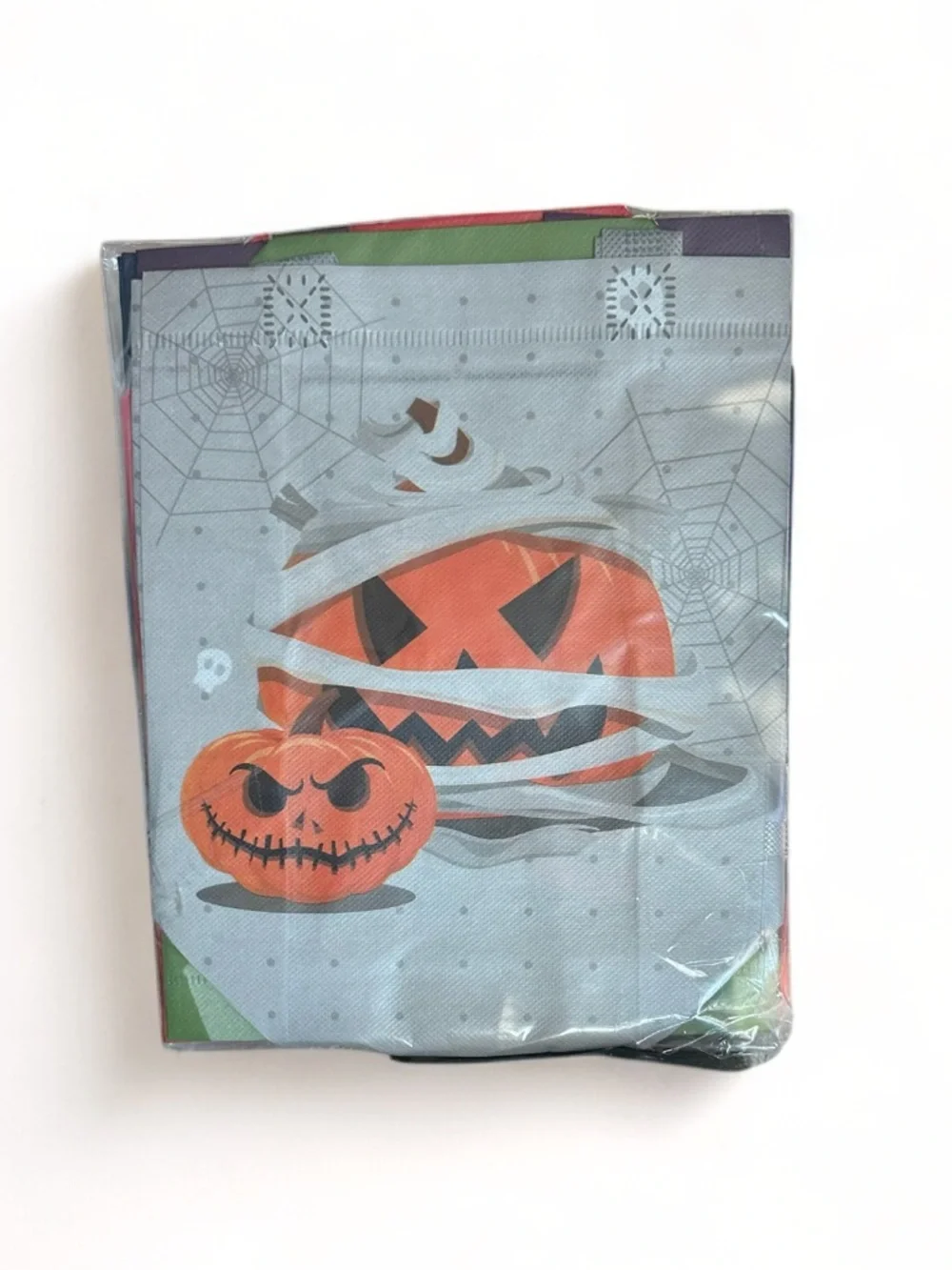 Halloween Kids Trick-or-Treat Tote Bag Set - Assorted Monster Faces- 6 pack